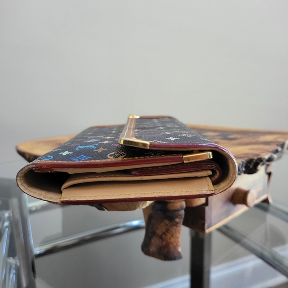 Louis Vuitton Monogram Takashi Murakami Black Multicolor International Wallet - Picture 4 of 11